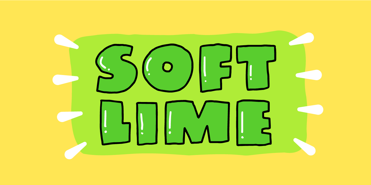 Пример шрифта Soft Lime